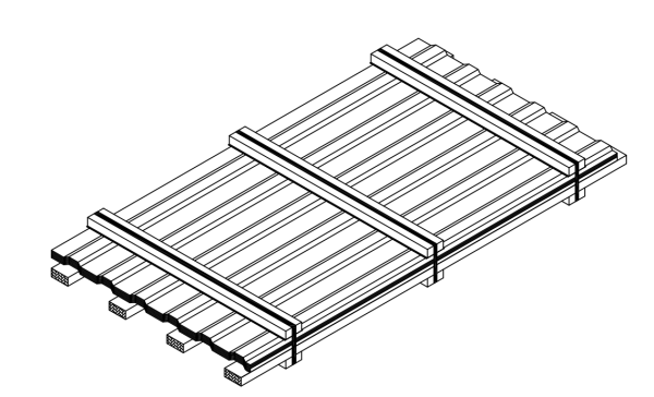 Упаковка на поддон для профилированных листов ОЦ